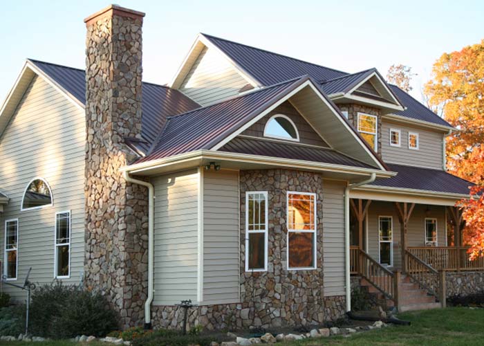 house with seamless gutters